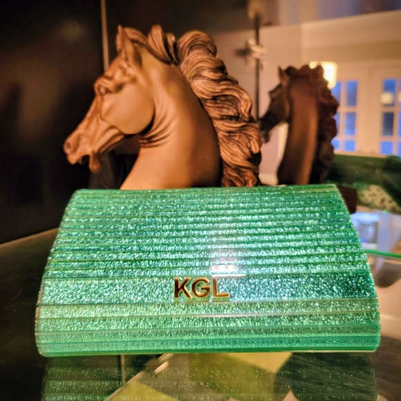 KURT GEIGER LONDON Crystals Embellished Party Envelope Clutch/Crossbody - Picture 5 of 13